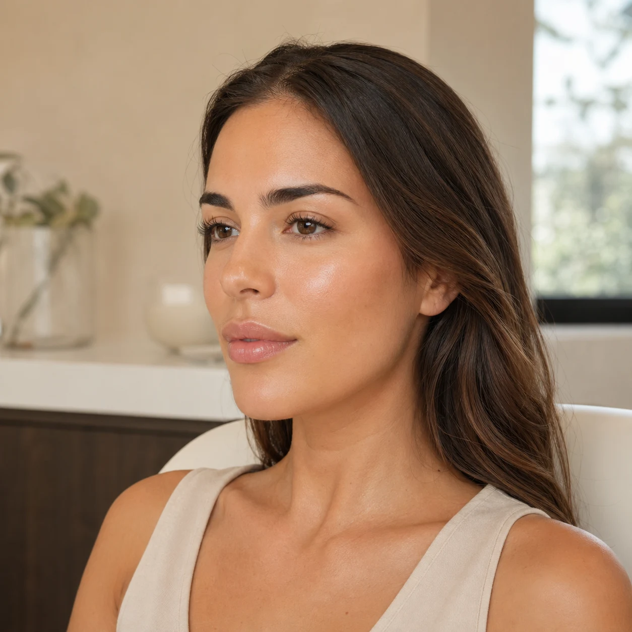 Detalle de tratamiento orientado a la armonización facial